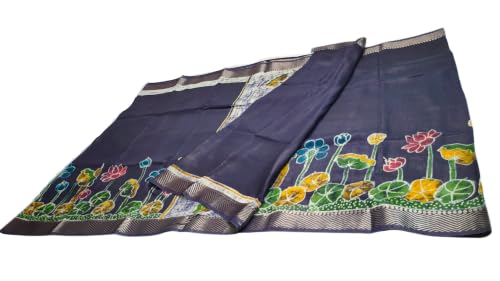 Drapify blue maheshwari silk saree – image 4