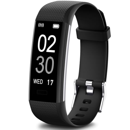 Runlio Fitness Tracker with Heart Rate Monitor,Sleep Monitor with 14 Sports Mode,Activity Tracker with Step,Calories Counter,IP67Waterproof with Stopwatch Pedometer for Kids,Women Men (2026 version)