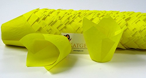 Katgely Tulip Baking Cup Liners - Pack of 200 (Yellow)