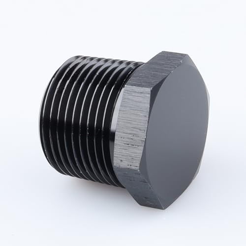 Connecteur hexagonal 3/4" NPT mâle mâle aluminium noir - 3