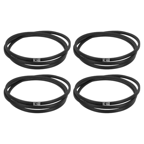 uxcell 4Pcs 3L700 Classic Wrapped Rubber V-Belt, 70"(1778mm) Outside Circumference, 3L Profile V Belt 3/8" Width 7/32" Height