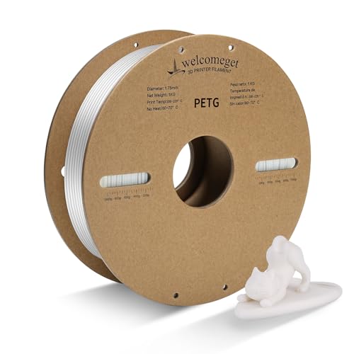 Welcomeget PETG 3D Printer Filament,One roll,Dimensional Accuracy +/- 0.03 mm, 1 kg...