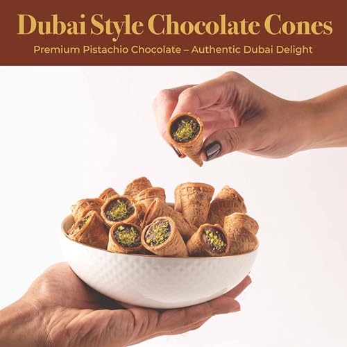 image for Leonessa Dubai Chocolate Cones with Pistachio Kunafa | Made with Premi