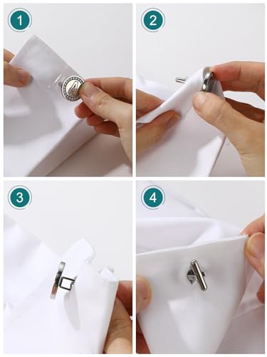 Mancuernillas iniciales C en acero inoxidable para hombre miniatura 4