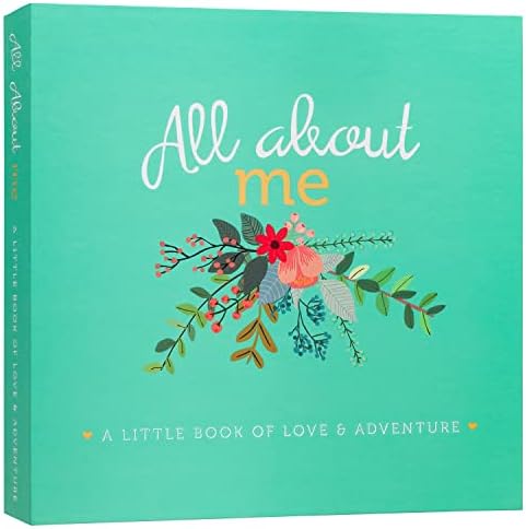 RubyRoo Baby Memory Book - Milestone Journal for Baby Girl - Baby Keepsake Photo Album - First 5 Years Scrapbook - Pregnancy Gift for Baby Shower, 60 Page Hardcover Record Book for Newborn - Floral