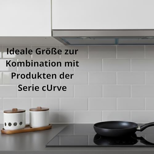 Kook Time Serviertablett Holz Akazie Curve - Ovales Dekotablett für Küche und Bad. Ablageschale passend für Salz- und Zuckerdose oder Seifenspender. 26 x 14 cm.