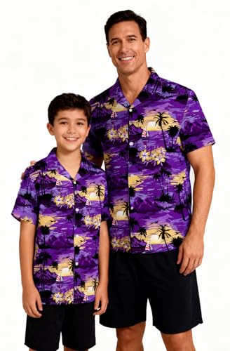 Image of SANGTREE Family Matching Hawaiian Outfits , Casual Beach Travel Clothes ,Vacation Clothing Set for Women & Men & Girls & Boys