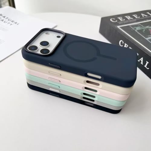 Coque iPhone 17 Pro Max rose en silicone liquide à induction
