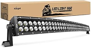 Nilight - 71014C-A 42" 240W Spot Flood Combo High Power LED Driving Lamp LED Light Bar Off Road Fog Driving Work Lights for SUV Boat Jeep Lamp, 2 Years Warranty