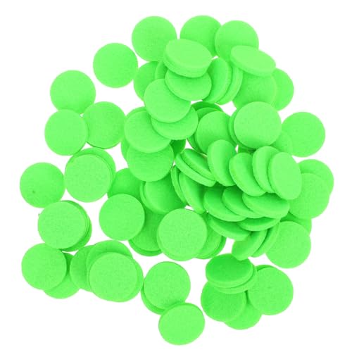 Artibetter 100piezas Unidades Almohadillas Redondas para Aceite Esencial Algodón de Fibra para Difusor y Colgante Aromaterapia Recarga Ligera y Compacta Color Verde para Pendientes de Aroma