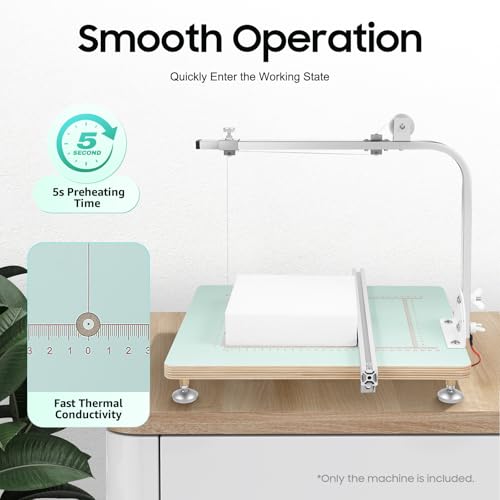 Surneis 72W Hot Wire Foam Cutting Machine, Portable Lightweight Working Table Tool Table Top Styrofoam Cutter with Stepless Vage Knob Adjustable Stand Angle for Cut Foam, Sponge, Pearl Cotton - Image 5