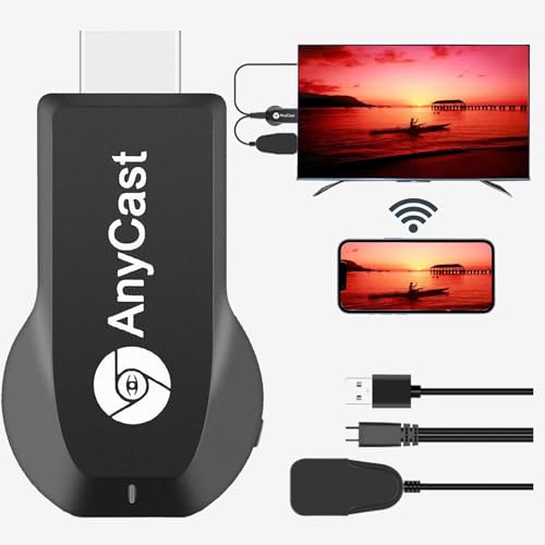 Nowoto HDMI ミラーキャスト 【2025最強最新 Anycast 】 ワイヤレス ミラーリング 4K/1080P モード切り替え不要 無線HDMI エニーキャスト テレビに携帯の画面を映す YouTube鑑賞 有線の煩わしさから解放 Androi