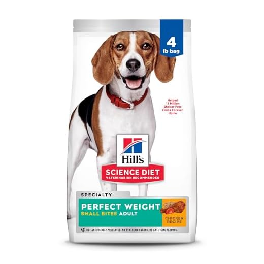 Hill's Science Diet Adult Perfect Weight Small Bites Dry Dog Food, Chicken, 4 lb. Bag