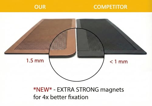 MODERN WAVE - Extra Strong Magnetic Air Vent Screen Cover for Floor 5-Pack (5" x 13", Brown) by MODERN WAVE - Used condition - Image 2