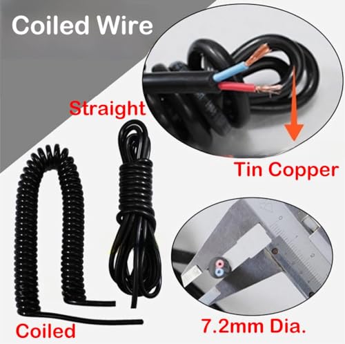 Image of Ground Cable Clamp, 16.4ft Coiled Grounding Cable, Aluminum Alloy Anti Static Grounding Clamp, 3 Copper Nails, Clamps 23mm, for Gas Station Oil Depot Tank Chemical Plant