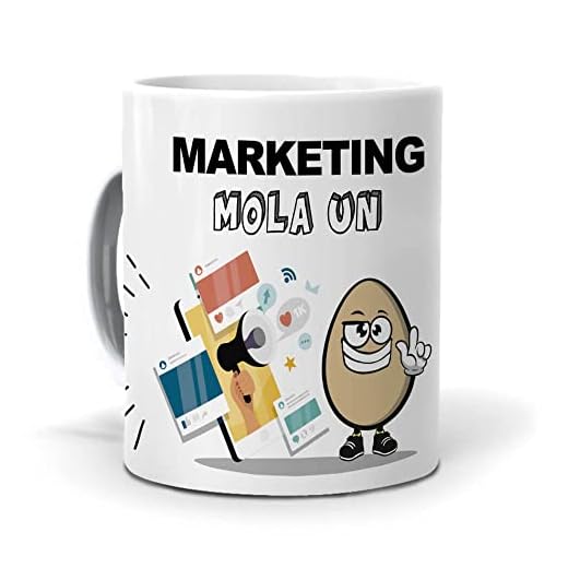 Taza Regalo Personalizado y Divertido Marketing. Marketing Mola un Huevo. Cerámica AAA - 350 ml.