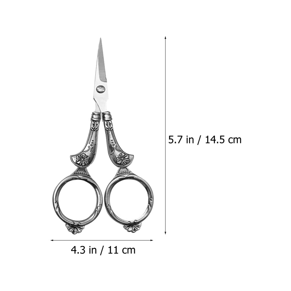 EXCEART 1 Juego Herramientas De Costura Antiguas Tijeras Retro Para Coser Tijeras De Bordar Antiguas Tijera De Confección Mini Tijera De Costura Trabaja Acero Inoxidable Corte De Papel