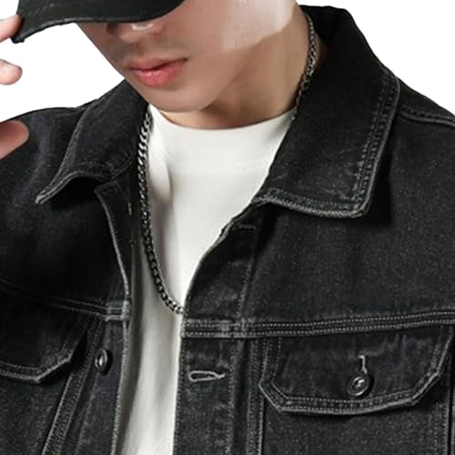 Chaqueta vaquera casual para hombre estilo vintage miniatura 4