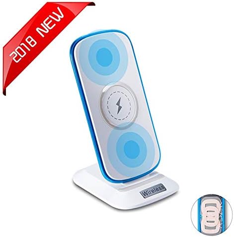 Wireless Charger for LG G6 3-Coil QI Wireless Charging Pad Power Adapters Stand for Samsung Galaxy Note8, S8/S8 Plus/S7/S7 Edge/S6 Edge Plus iPhone X Charging Standard Charge (White)
