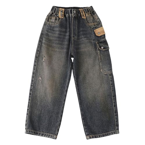 Pantalon cargo denim garçon résistant au style élégant et finitions soignées