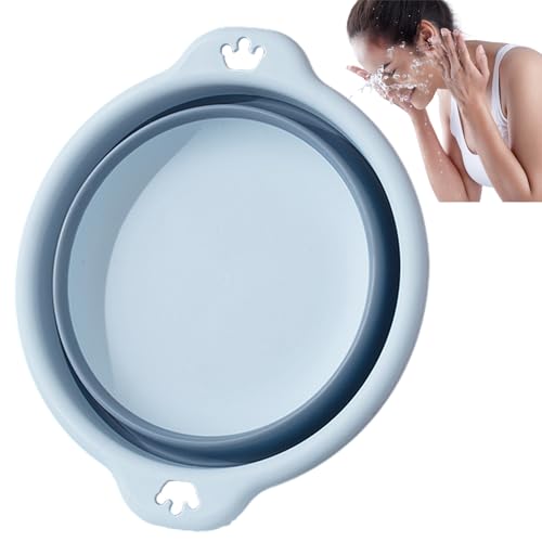 Lavabo Pieghevole,Lavandino Pieghevole, Vaschetta Rotonda Pieghevole, Vaschetta Con Manici Appendibili Per Lavare Le, Cestello Per Piatti, Vasca Salvaspazio