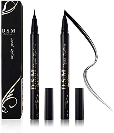 SEILANC Waterproof Liquid Eyeliner Long Lasting&Smudgeproof Eye Liner 2 Packs Precise Eyeliner Pen for All Day with Slim Tip, Black