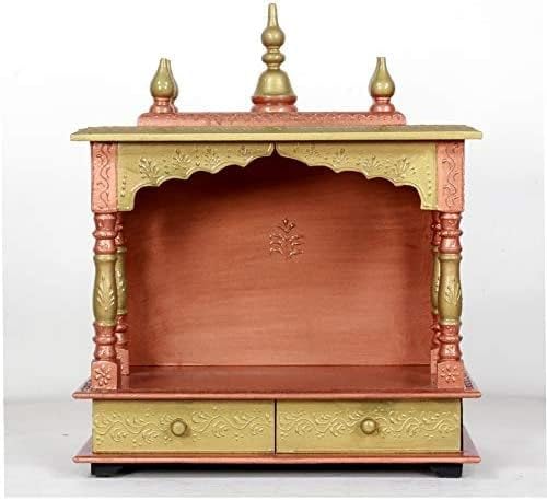 Pooja Ghar en bois authentique et finitions artisanales
