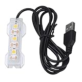 Tnfeeon USB LED Aquarium Light, 20 cm Unterwasser Lampe mit Mehrfarben Beleuchtung für Aquarien, Korallen & Wasserpflanzen, 12V, Einfache Installation