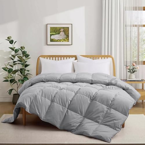 Image of 500 GSM Winter Blanket /Comforter Single Size (60 inchX90 inch) - Unique Design Heavy Winter Quilted Comforter 500 GSM Microfiber Fill -Rajai Single Size - Silver Grey Color