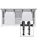 6ft Double Door Cabinet Barn Door Hardware Kit- Mini Sliding Door Hardware - for Cabinet TV Stand - Simple and Easy to Install - Fit 18" Wide Door Panel (No Cabinet) (Mini Arrow Shape Hangers)