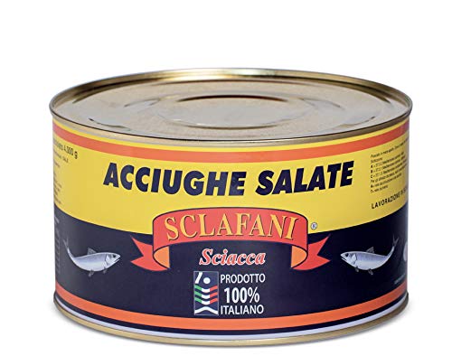 Acciughe Salate di Sciacca Intero 100% artigianali 5 Kg. in Lattina
