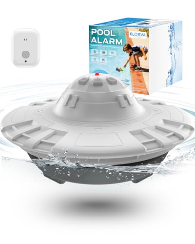 Pool Alarm for Inground & Above Ground Pools Floating Pool Safety Alarm for Kids & Pets No App No WiFi Needed 85dB+ Loud Alert at 10 ft Adjustable Sensitivity Covers 20x40ft (WH&GR)