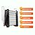 12 FT Attic Ladder Pull Down System, 12 Step 660 Lbs Al Mg Alloy Collapsible Ladder Pull Down Attic Ladder, Wall Mounted Folding Stairs for Attic Retractable Attic Stairs with Armrests