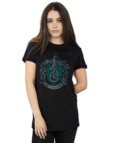 Harry Potter Women's Deathly Hallows Symbol Boyfriend Fit T-Shirt XXX-Large Black