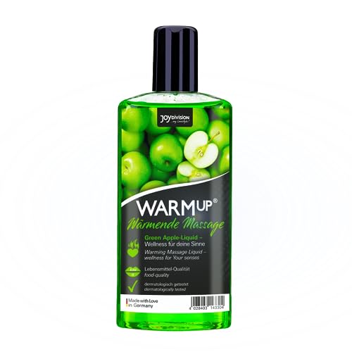 Joydivision Warmup Olio Per Massaggi Alla Mela Verde 150 Ml I Olio Da Massaggi Con Effetto Riscaldante I Olio Da Massaggio Al Profumo E Gusto Di Mela 