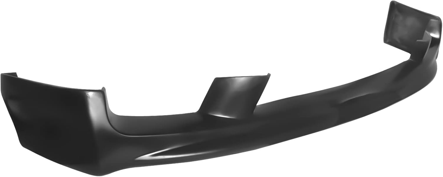 Front Bumper Lip Compatible with 2009-2011 Honda Civic 4Dr Sedan, JDM Style Black PU Spoiler Bodykit by IKON MOTORSPORTS 2010