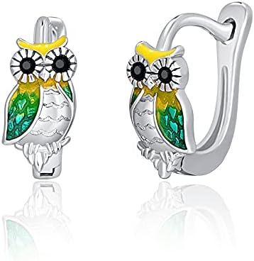 KINGWHYTE Cat/Dolphin/Butterfly/Horse/Elephant/Owl/Dog/Giraffe/Dinosaur/ Paw Print Earrings 925 Sterling Silver Cute Animal Earrings Jewellery Gifts for Animal Lovers Women Girls Friends