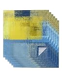 Kitchen Dinner Napkins Set of 6, Abstract Painting Cloth Napkins Reusable Washable Table Napkins for
