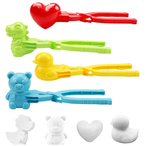 Yuaiosn Animal Shapes DIY Sushi Ball Tool - 4 peças Duck Mold for Kids