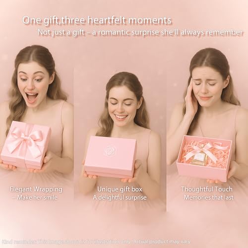 Elegant Small Pink Gift Box for Women with Lid & Accessories - Reusable Magnetic Closure Gift Box for Birthday,Wedding & Bridesmaid Proposal-Romantic Gift Presentation Set for Mother's Day & Valentine's Day - Image 3