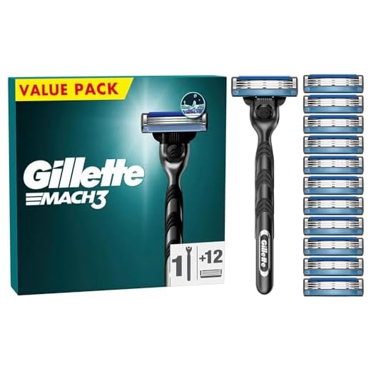 Gillette Mach3 med 12 Påfyllningsblad