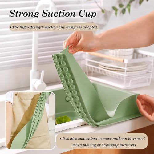 Image of Silicone Sink Splash Guard 48cm - Flexible Sink Water Stopper Strip for Kitchen Slab & Bathroom Basin, Easy to Clean Cut-to-Fit Edge Protector (Buy 2 get 1 Free)