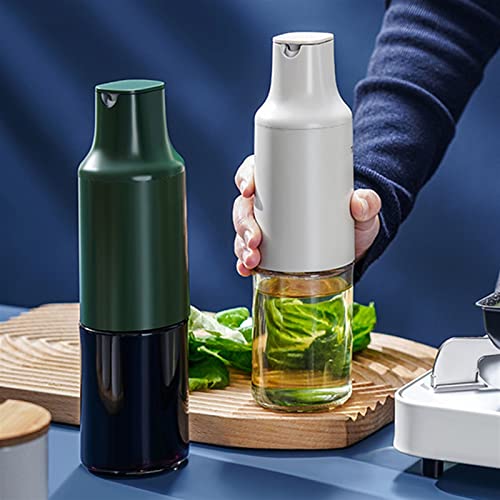 yp Speiseölspender 430 ml Ölflasche Automatisches Öffnen und Schließen Glasölbehälter Haushaltsölspender Gewürzflasche Topf(Beige)