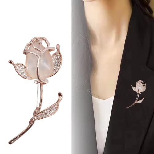 Image of Lavender flower brooch crystal rhinestone tulip brooch elegant accessories jewelry women brooches and pins fashion jewelry wedding flowers lapel pin