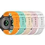 22mm Soft Colorful Silicone Watch Band Straps Compatible with Fossil Gen 5 Carlyle/Julianna/Q...