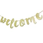 Welcome Gold Glitter Hanging Sign Banner - Reusable Decorations for First Day of School, Classroom, Wedding, Graduation, Home Decor - Image 2