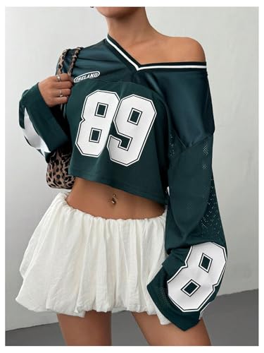 Save 25% on Milumia Women's Y2k Football Jersey Crop Top - Image 5