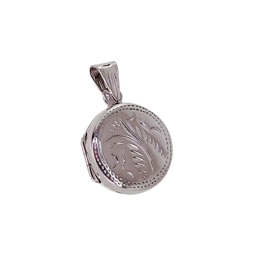 Guardapelo Colgante Plata Ley 925m unisex 15mm. detalles tallados