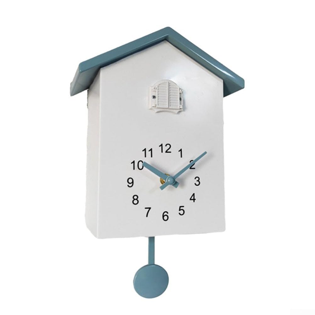 Reloj de Cuco Moderno, Reloj de Cuco Reloj de Pared, Reloj de Cuco Voces Llamando pájaro casa Pared Arte hogar Sala de Estar Oficina decoración (+ Gris)