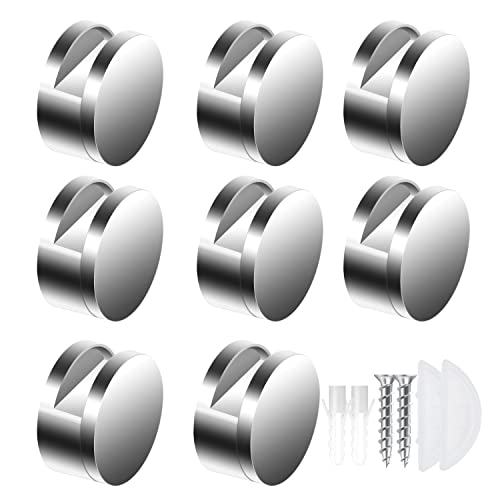 Miroir Clips support d'étagère en verre en alliage de zinc/Pour la fixation des miroirs en verre/8 pièces